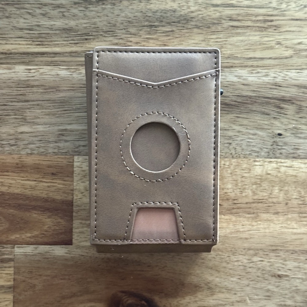 Airtag Wallet For Men Money Clip 10 Cards Metal Case Smart RFID Gift Leather NEW
